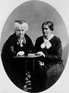 Susan B. Anthony and Elizabeth Cady Stanton, ca. 1870s (19K)