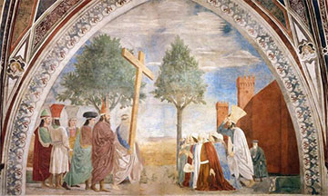 Piero della Francesca: Exaltation of the Cross: Heraclius enters Jerusalem with the Cross (1464)